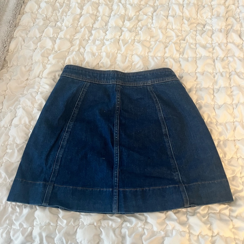 Denim Button-Up Skirt - Picture 2 of 3